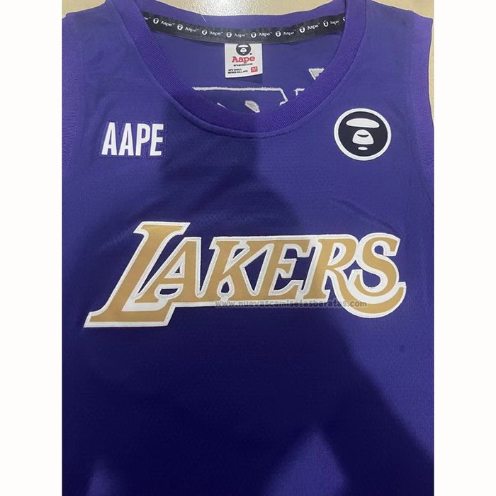 Camiseta Los Angeles Lakers x AAPE Violeta